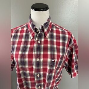Tommy Hilfiger men’s L, short‎ sleeve, button-down shirt,